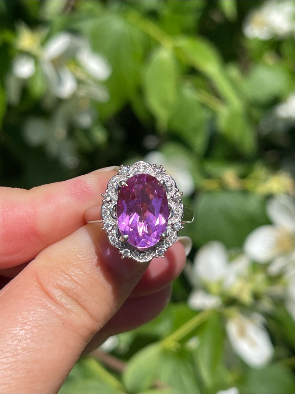 BOGO Patroke Quartz (Triplet) and White Zircon Ring